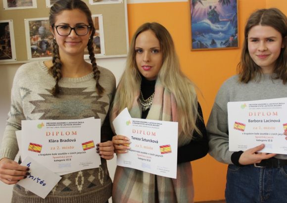 Úspěchy v krajských kolech cizích jazyků